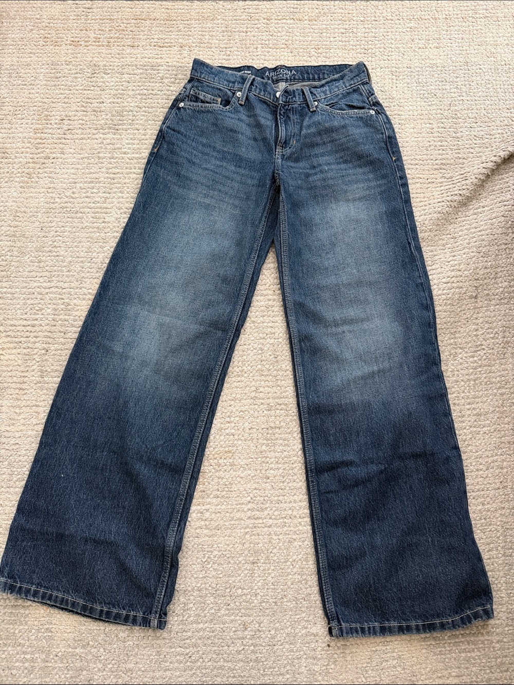 Arizona Jean Company Wide Leg Blue Denim Jeans